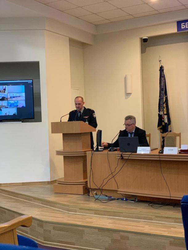 Доповідь директора навчально-наукового інституту № 1  Олександра Хуторянського на Вченій раді академії про стан  і перспективи вдосконалення підготовки фахівців для підрозділів кримінальної поліції та слідства Національної поліції України в ННІ № 1
